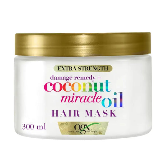 OGX Miracle Coconut Oil Hair Mask, répare et ravive les cheveux abîmés et fragiles, 168g