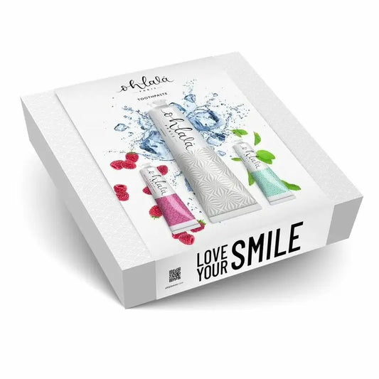 Ohlala Toothpaste "Summer Set" (Whitening 75 ml + Fresh Mint 15 ml + Raspberry Mint 15 ml)