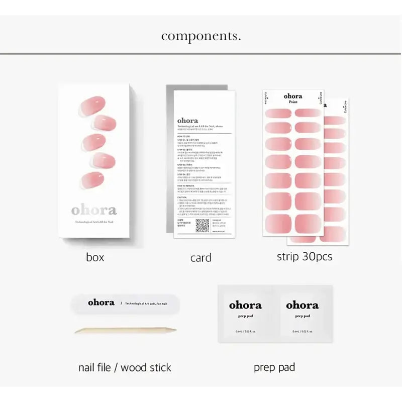 Ohora Gel Nails - Milk Rose, 30 unités