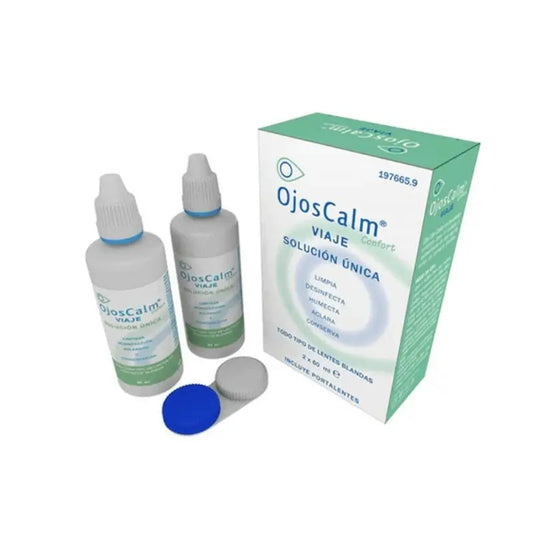 Ojoscalm liquide pour lentilles à solution unique, 2x60 ml