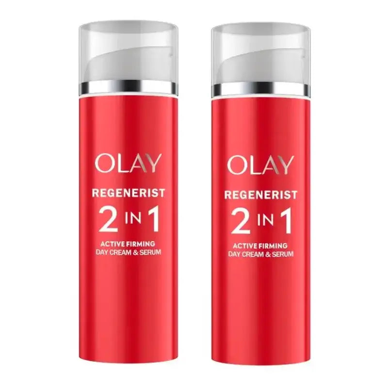 Crème de jour et sérum raffermissant actif 2 en 1 de Olay Regenerist, paquet de 2 x 50 ml