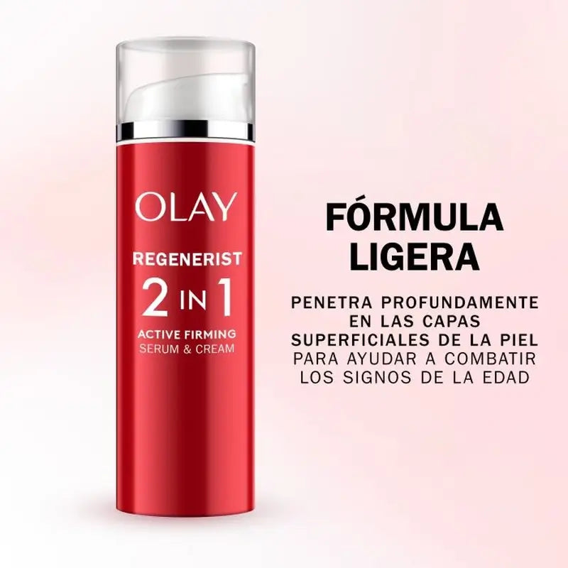 Crème de jour et sérum raffermissant actif 2 en 1 de Olay Regenerist, 50 ml