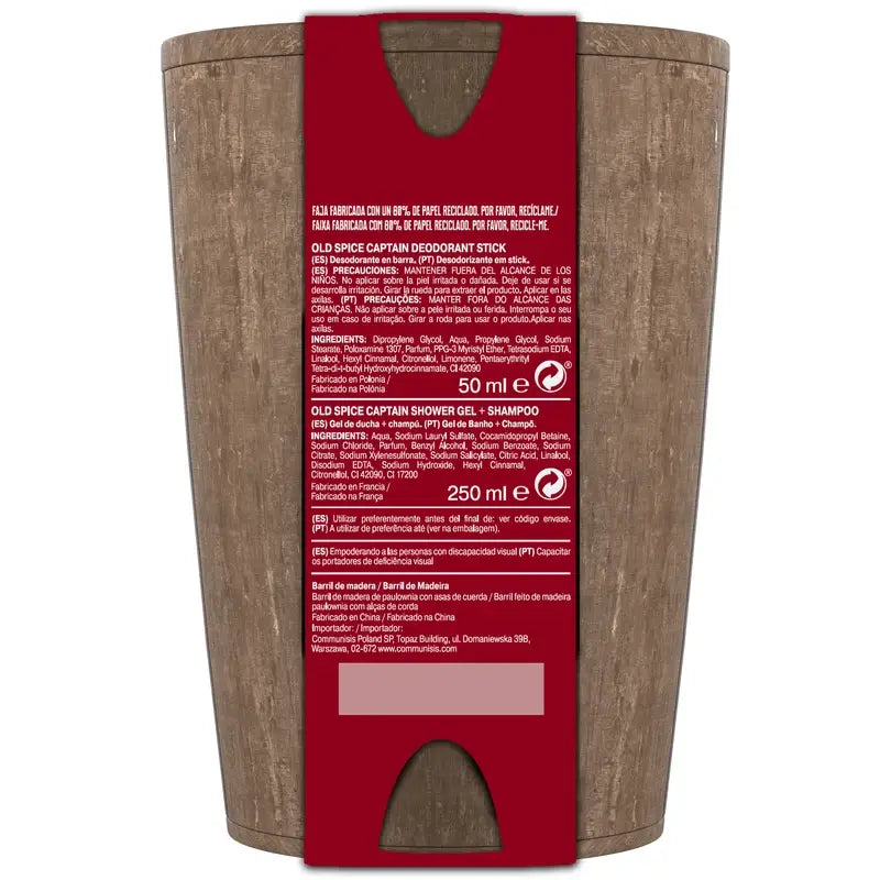 Old Spice Captain Barrel Coffret cadeau avec gel douche