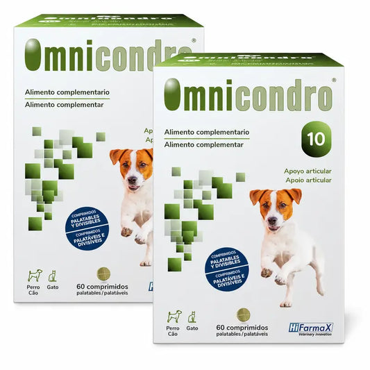 Omnicondro 10 - Chondroprotecteur pour chiens - Lot de 2 x 60 comprimés