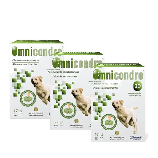 Omnicondro 20 Chondroprotecteur Chiens, Pack 3 x 60 Comprimés