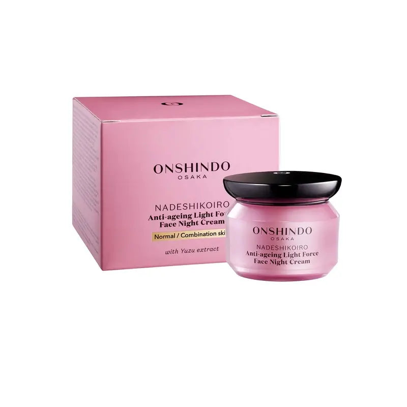 Onshindo Osaka Nadeshikoiro Crème de nuit anti-âge pour peaux normales et mixtes, 50 ml