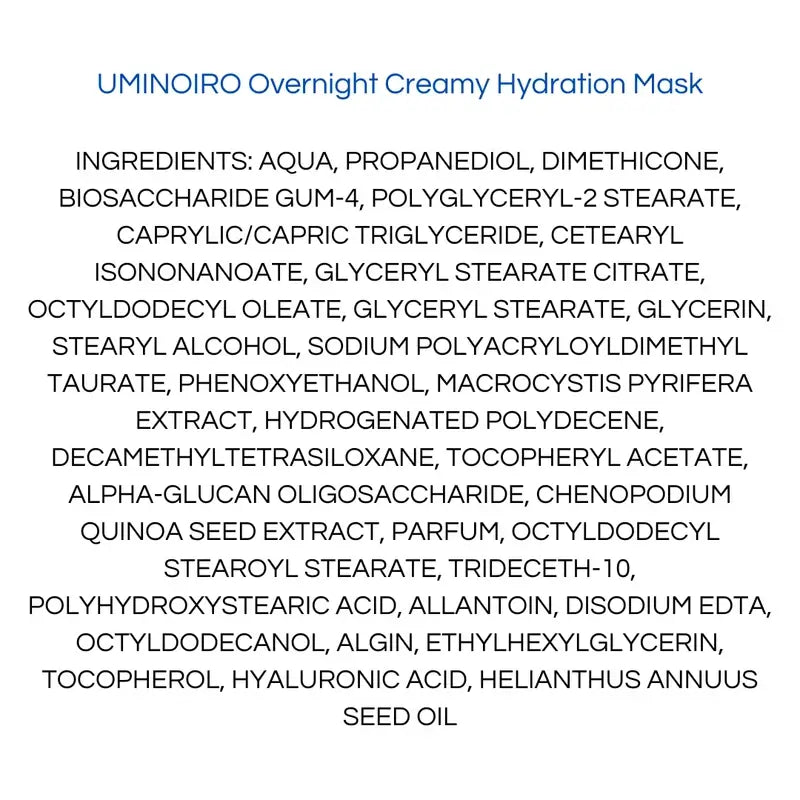 Onshindo Osaka Uminoiro Masque hydratant pour le visage, 75 ml