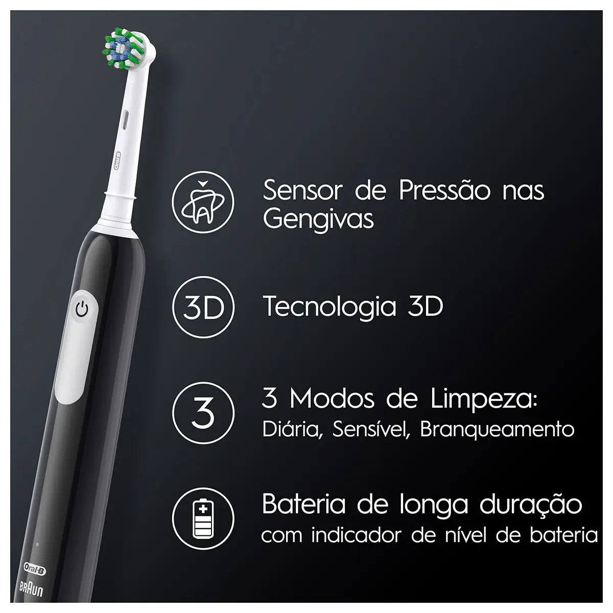 Oral-B Braun Brosse à dents électrique Braun Pro 1 Noir