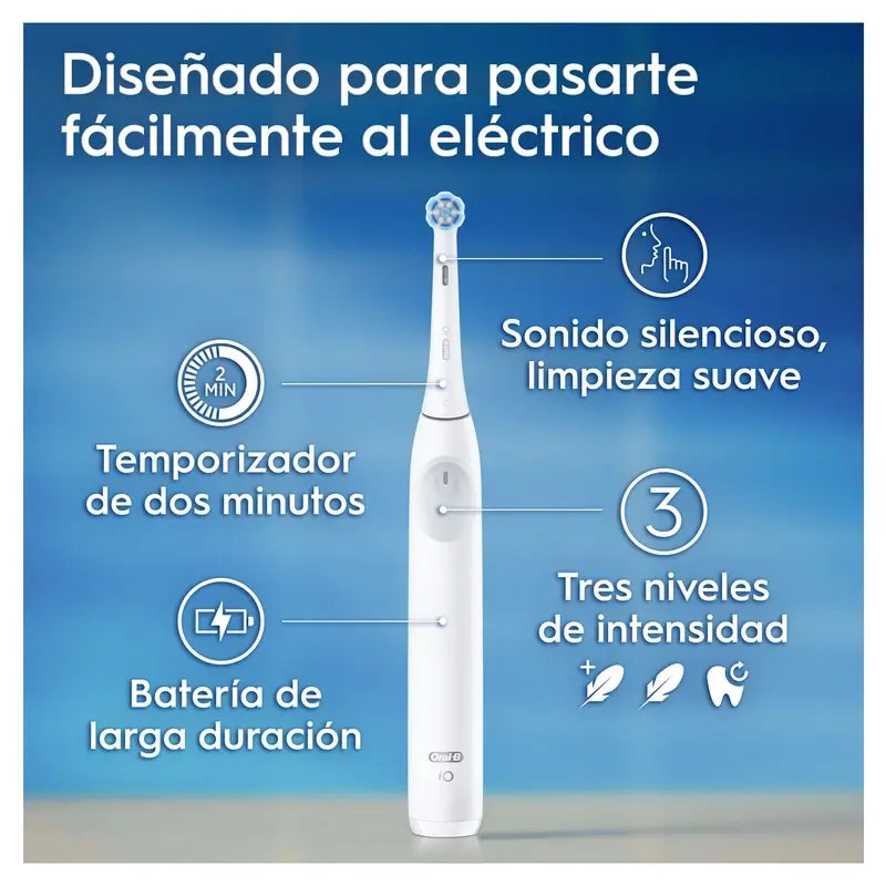 Brosse à dents électrique Oral B Braun Io2 White, 2 têtes de brossage, 1 paquet