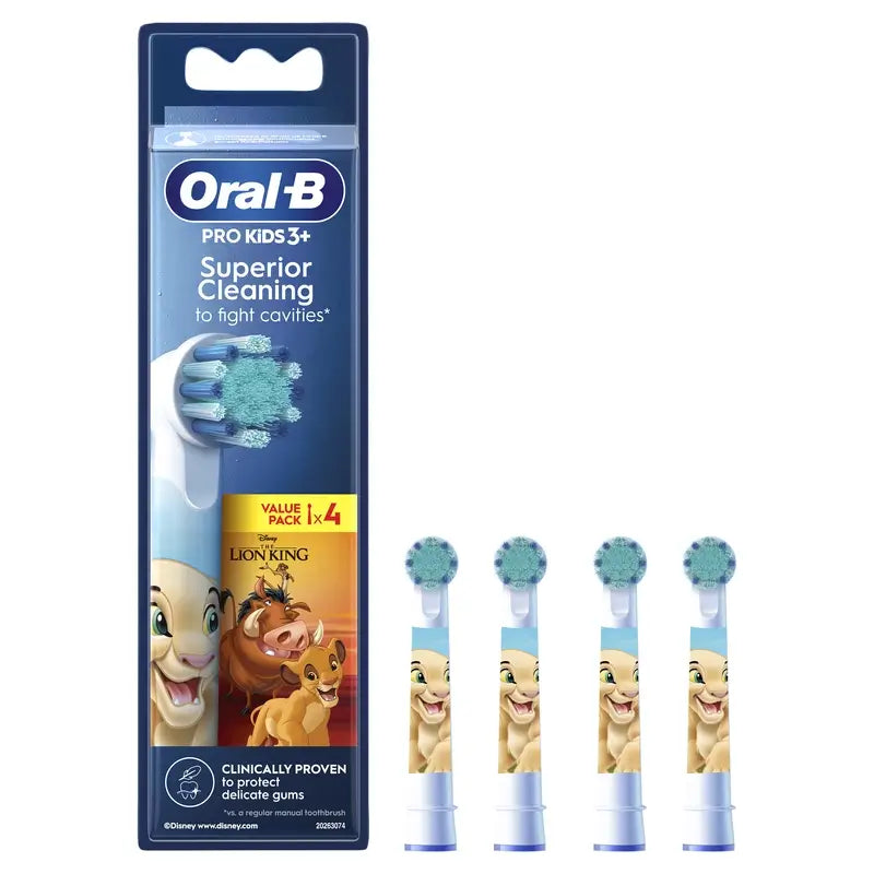 Oral-B Braun Kids Disney The Lion King Brosses de remplacement, 4 pcs.