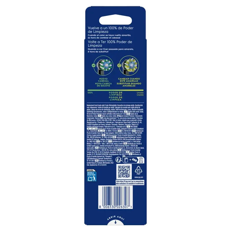 Oral-B Braun Cross Action Refill Black, 4 pcs.