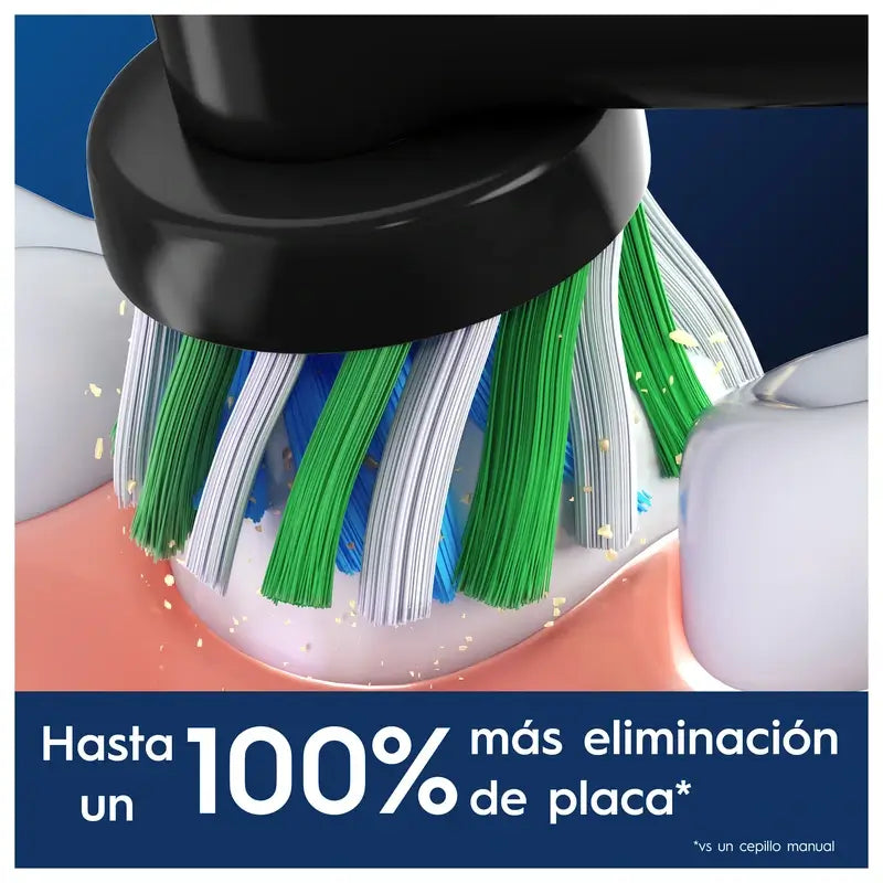 Oral B Braun Cross Action - Têtes de brosse de rechange noires, lot de 4