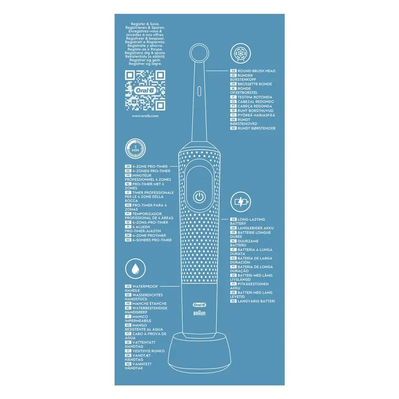 Oral-B Braun Vitality Pro Brosse à dents électrique noire, 1 pièce