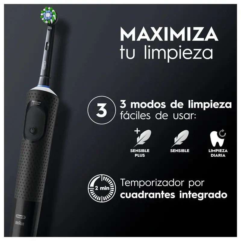 Oral-B Braun Vitality Pro Brosse à dents électrique noire, 1 pièce
