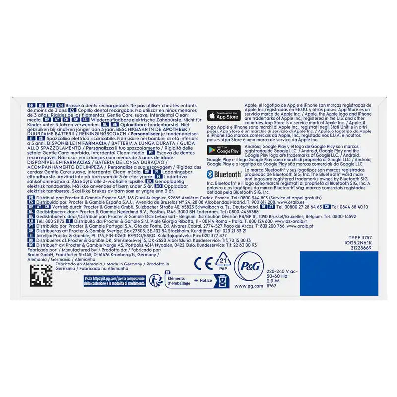 Oral-B Io 5 Brosse à dents électrique blanche, 2 têtes de brosse à dents