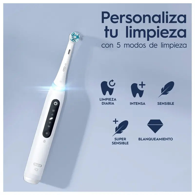 Oral-B Io 5 Brosse à dents électrique blanche, 2 têtes de brosse à dents
