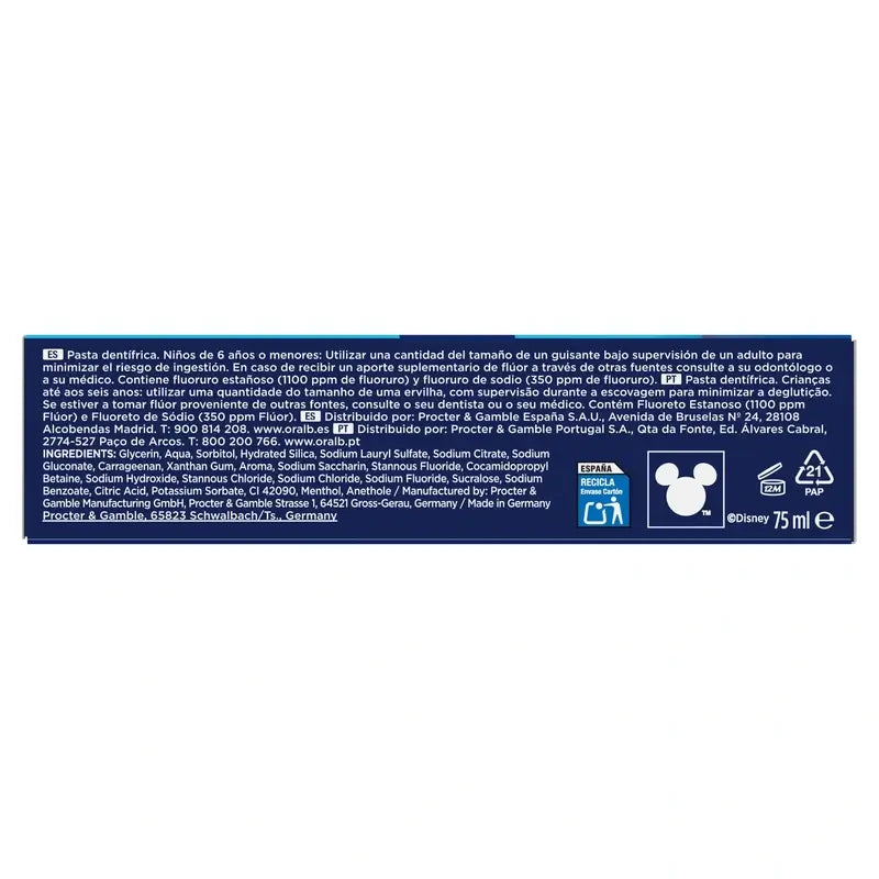 Oral-B Junior Star Wars Dentifrice 2X75 Ml, +6 ans