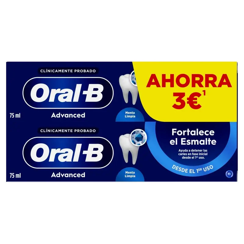 Oral-B Advanced renforce l'émail Duplo, 2x75 ml