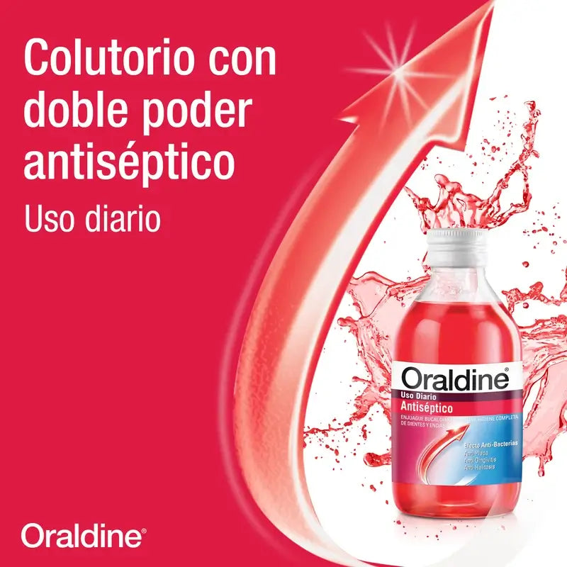Rince-bouche antibactérien antiseptique à usage quotidien Oraldine, 200 ml