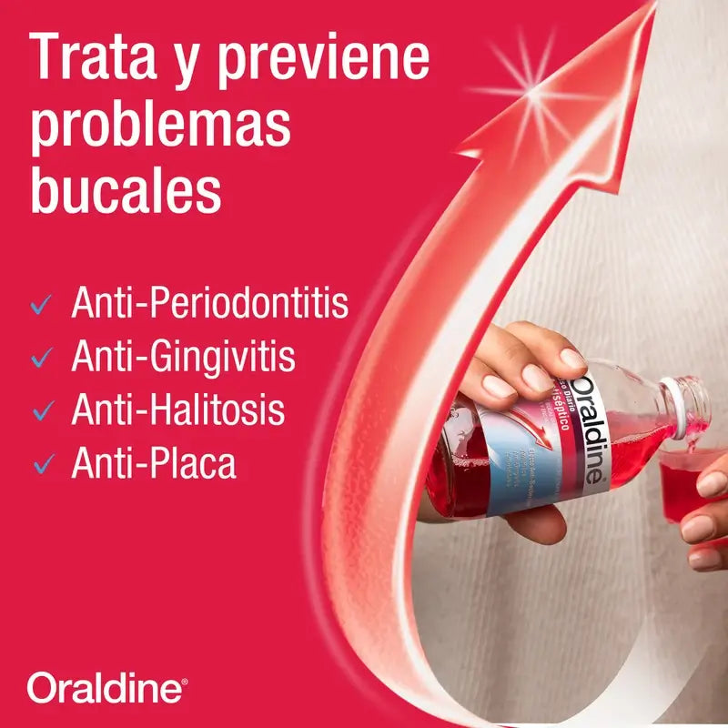 Rince-bouche antibactérien antiseptique à usage quotidien Oraldine, 200 ml