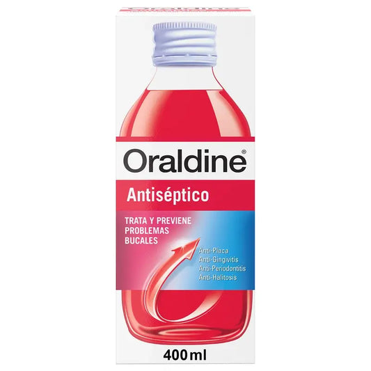 Rince-bouche antibactérien antiseptique à usage quotidien Oraldine, 400 ml