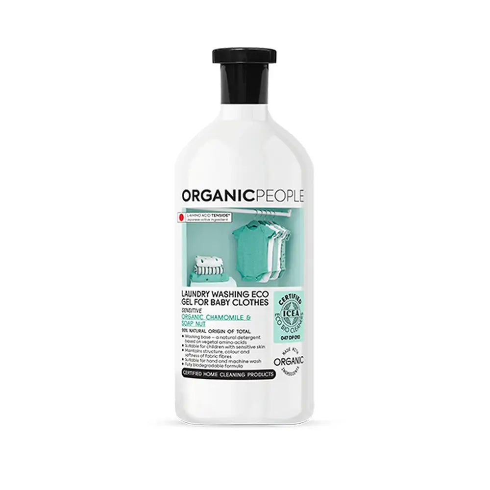 Organic People Organic Baby Clothes Care Liquid Detergent. Camomille et noix de lavage bio, 1000 ml