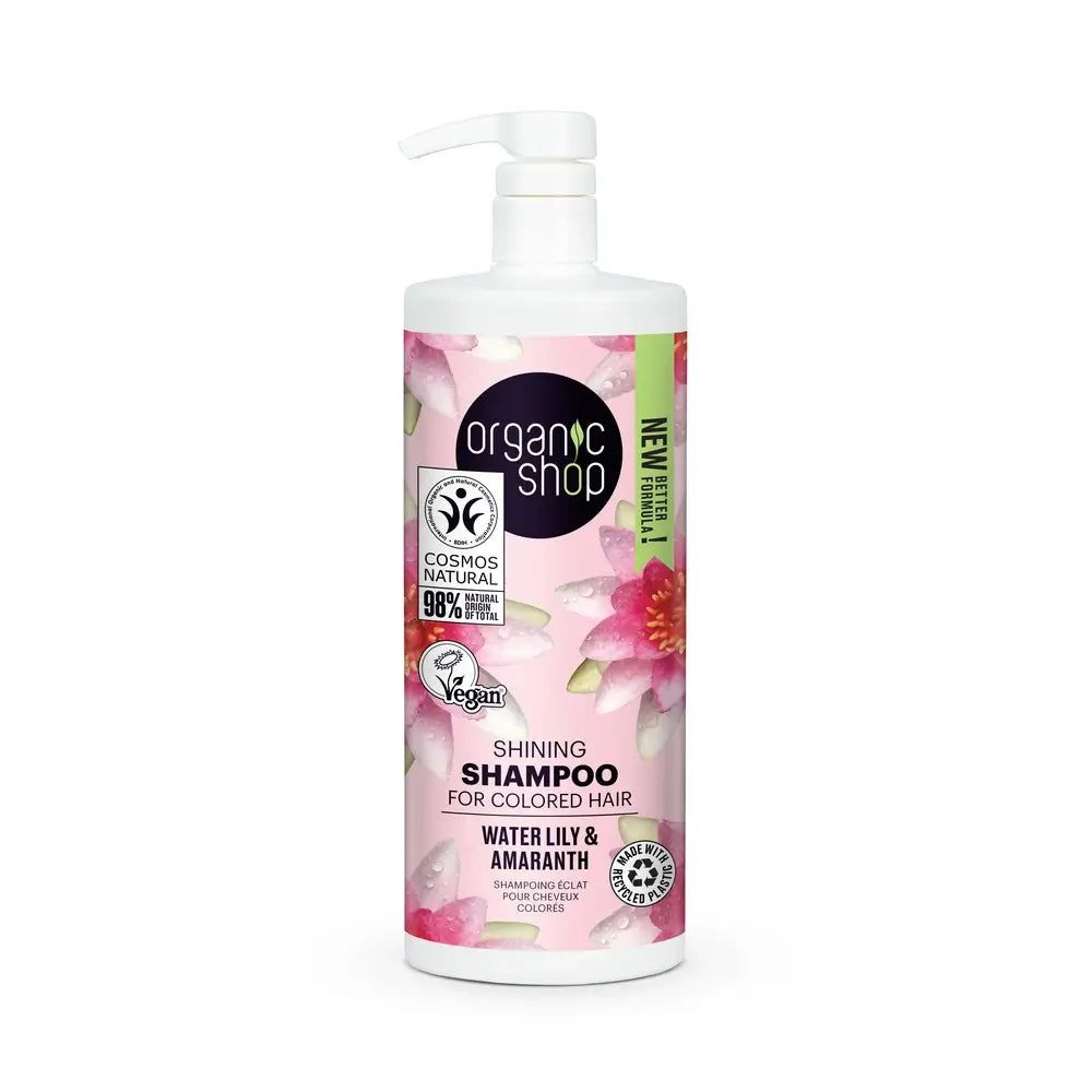 Organic Shop Shampooing Shine For Colour Treated Hair Water Lily And Amaranth, 1000 Ml
