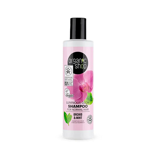 Organic Shop Shampooing pour cheveux normaux Orchidée et menthe, 280 ml