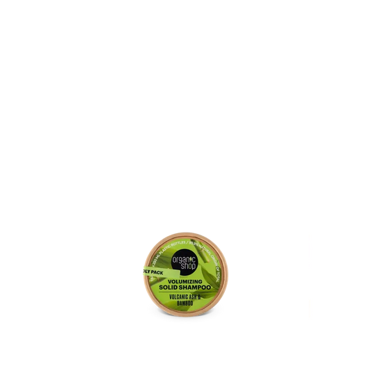 Organic Shop Shampooing Solide Volumateur Cendres Volcaniques & Bambou, 60 g