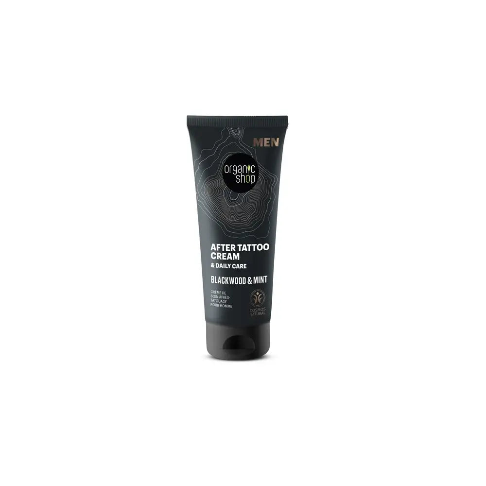 Organic Shop Organic Shop Crème de soin après tatouage à l'écorce de chêne et à la menthe poivrée, 75 ml