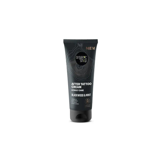 Organic Shop Organic Shop Crème de soin après tatouage à l'écorce de chêne et à la menthe poivrée, 75 ml