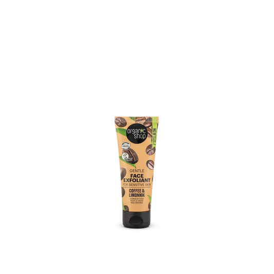 Organic Shop Gommage doux pour peaux sensibles au café et au schizandra, 75 ml