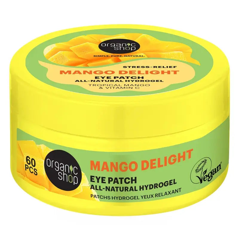 Organic Shop Fac Patchs hydrogel anti-stress pour les yeux "Mango Delight", 60 pcs.
