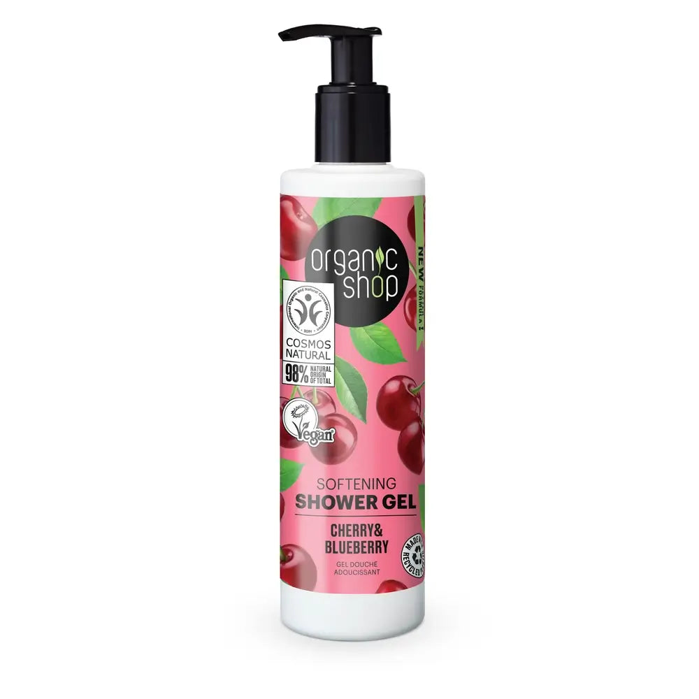 Organic Shop Organic Shop Gel douche apaisant à la cerise et à la myrtille, 280 ml