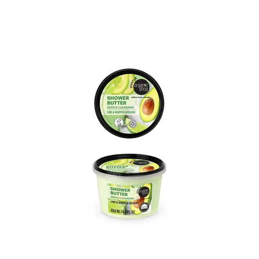 Organic Shop Beurre de douche à l'avocat et au citron vert, 250 ml