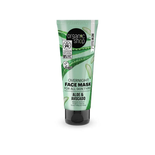 Organic Shop Masque hydratant en profondeur pour tous types de peau Avocat et aloès Organic Shop, 75 ml