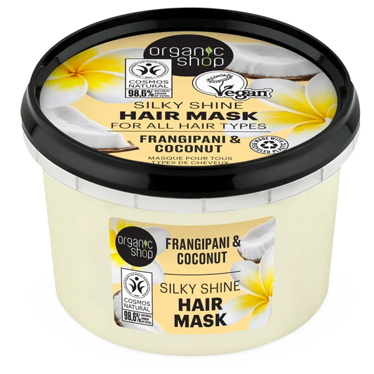Organic Shop Masque pour tous types de cheveux Franchipan & Coconut, 250 Ml