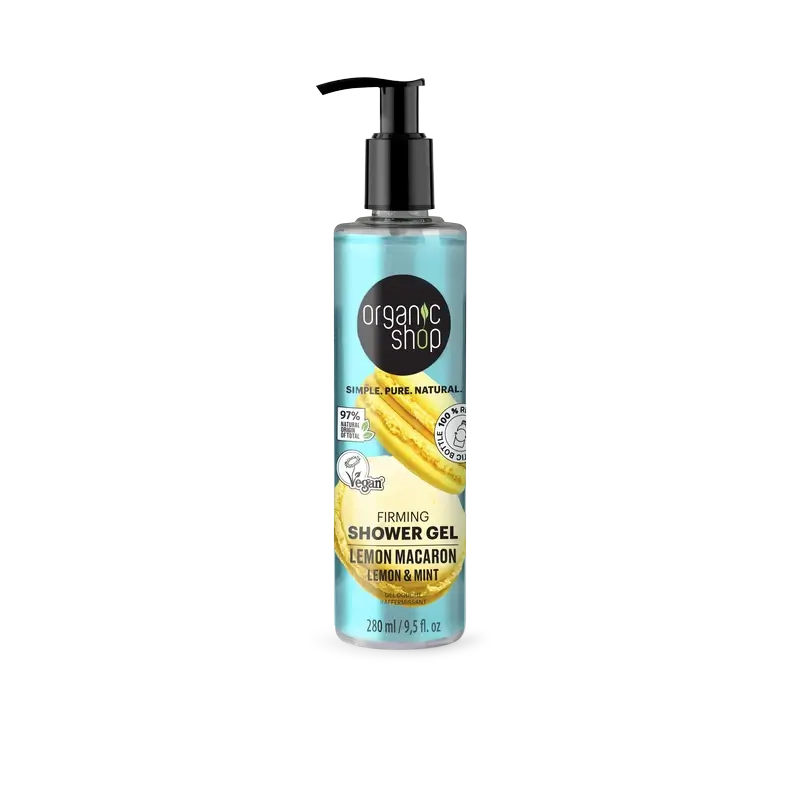 Organic Shop Mix Gel douche raffermissant Lemon Macaron , 280 ml