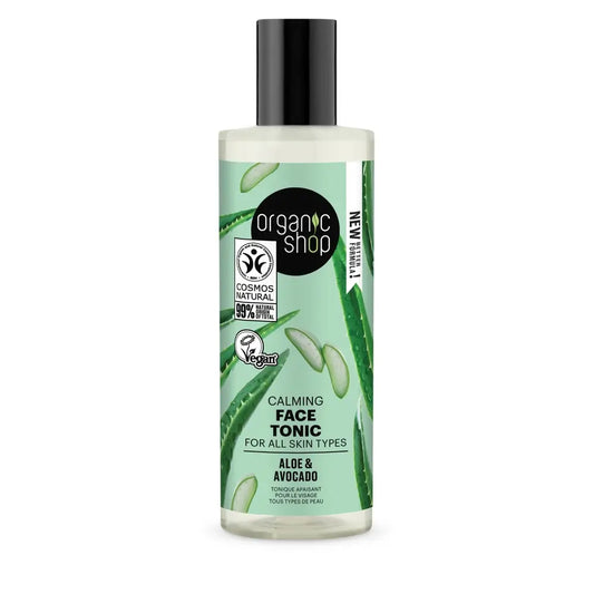 Organic Shop Lotion tonique apaisante pour tous types de peau Avocat et aloès Organic Shop, 150 ml