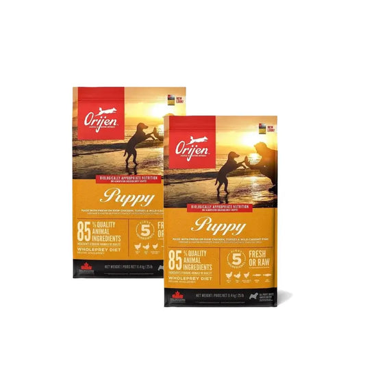 Orijen Canine Puppy 11,4 Kg Croquettes pour chien, pack 2