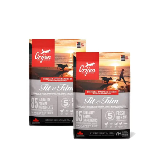 Orijen Canine Adult Fit&Trim 11,4 Kg Croquettes pour chiens, pack 2