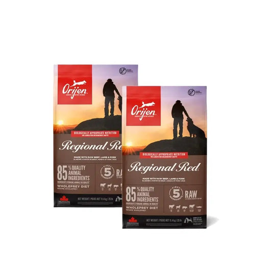 Croquettes Orijen Canine Adult Regional Red 11,4 Kg , pack 2