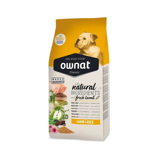 Ownat Classic Canine Adulte Agneau Riz 12Kg
