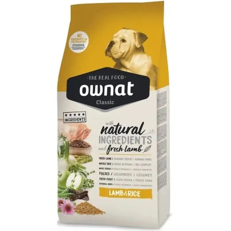 Ownat Classic Canine Adult Lamb Rice 20 kg, nourriture pour chiens