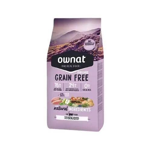 Ownat Prime Feline Adult Sterilised Grain Free 1Kg , nourriture pour chat