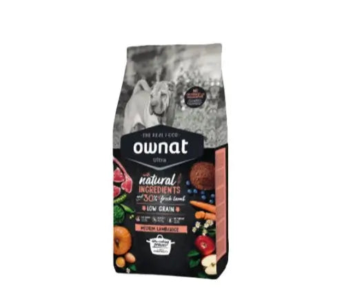 Ownat Ultra Canine Adult Medium Lamb 8kg, nourriture pour chiens