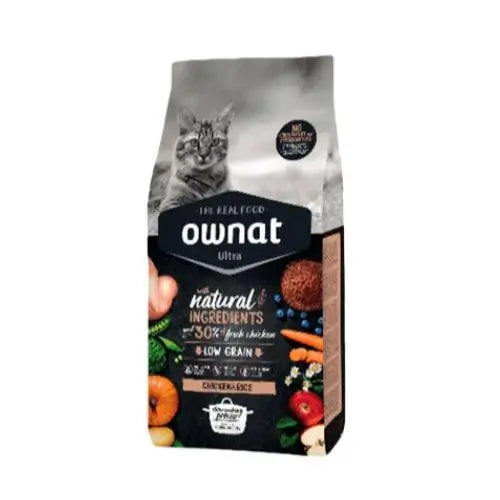 Ownat Ultra Feline Adult Chicken Rice 1,5Kg, nourriture pour chat