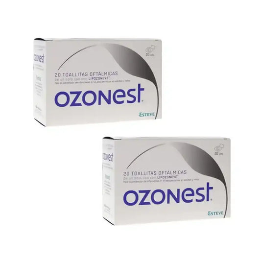 Lingettes ophtalmiques Ozonest, 2X20 lingettes