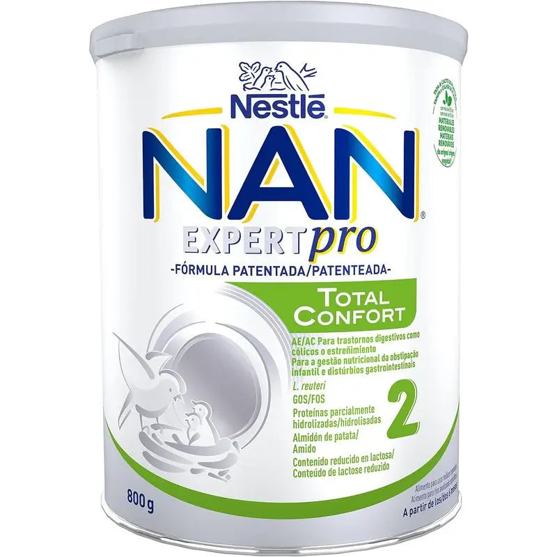 Lait infantile Nestlé Nan Total Comfort 2, paquet de 12 x 800g