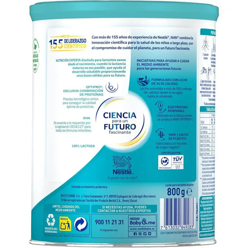 Nestlé Nan Optipro 1 Lait de démarrage, 12X800 g